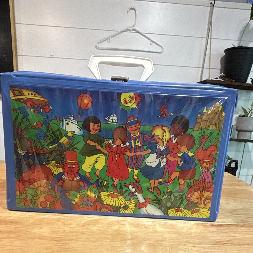 Vintage Baroco 1984 BLUE (rare) Carry-All case for read along books & cassettes